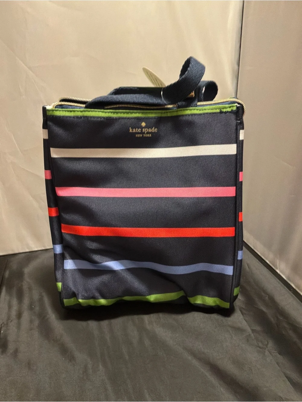 kate spade Navy Multi-Stripe Lunch Bag w/container